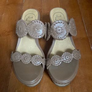 Jack Rogers Lauren Wedge Sandals Size 7